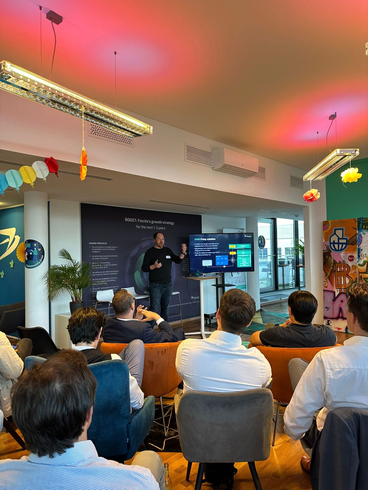 Group discussion at FinTech DevNight #1