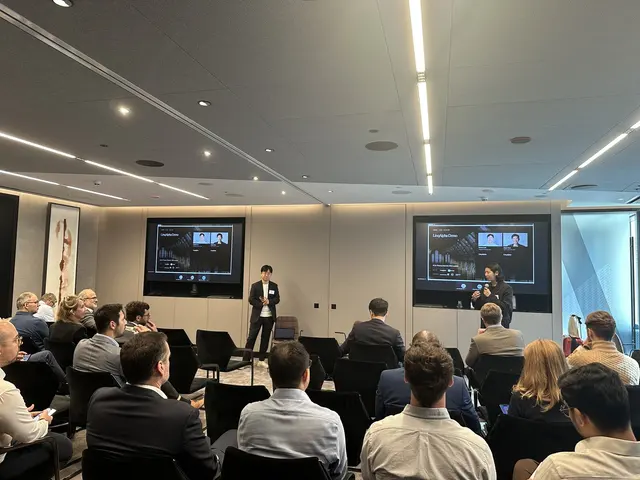 A live demo to a full room at the AI for Finance Summit in London