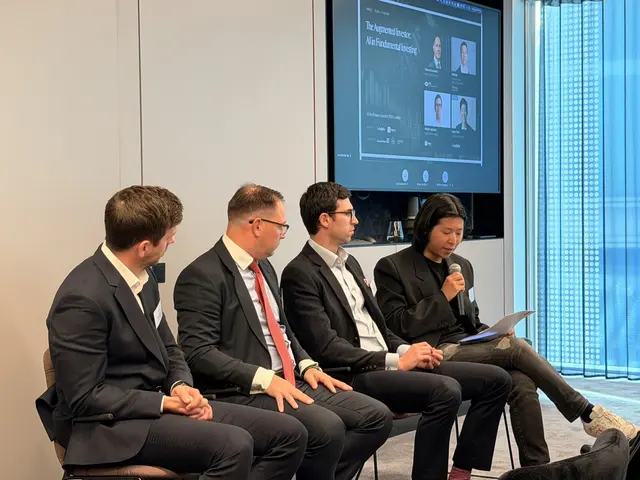 Panel one in discussion at AI for Finance Summit London