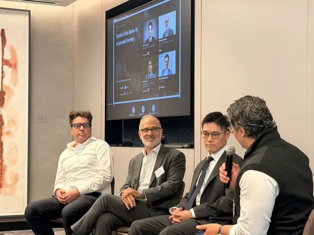 Panel two on stage at AI for Finance Summit London