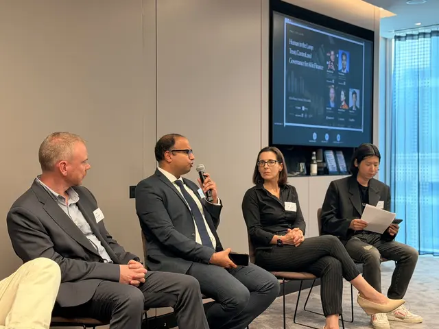 Panel three on stage at AI for Finance Summit London