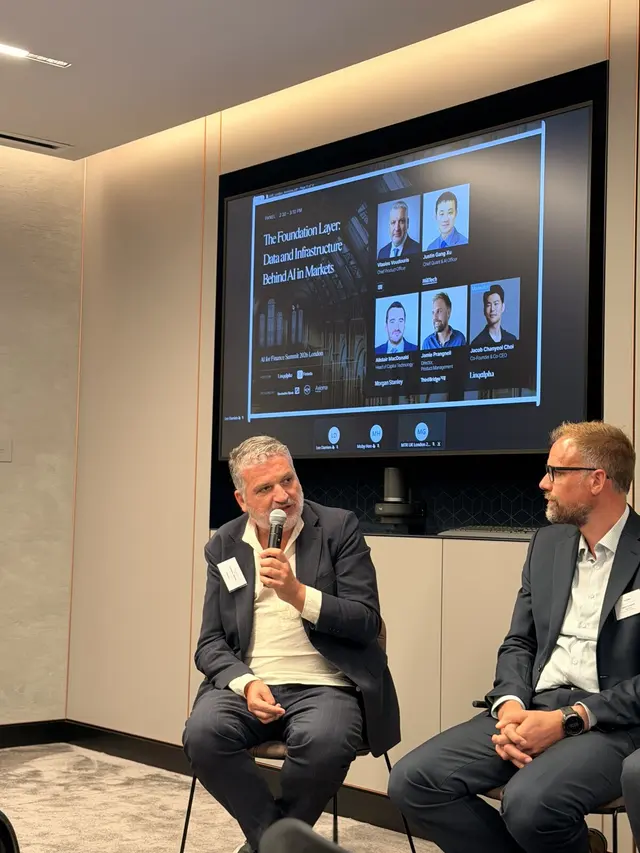 Panel four on stage at AI for Finance Summit London
