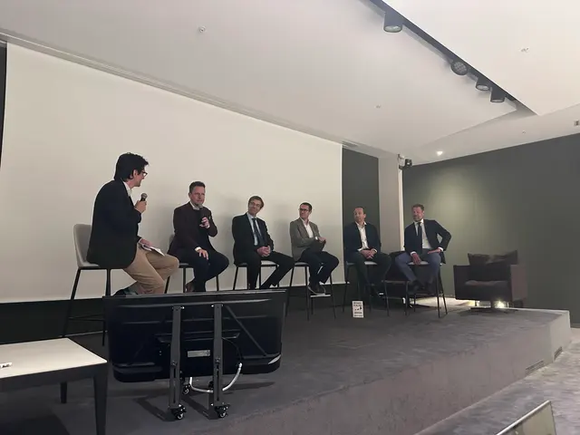 Wealth management panel on stage at AI in Finance Paris