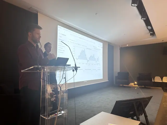 Speaker chart screen at AI in Finance Paris