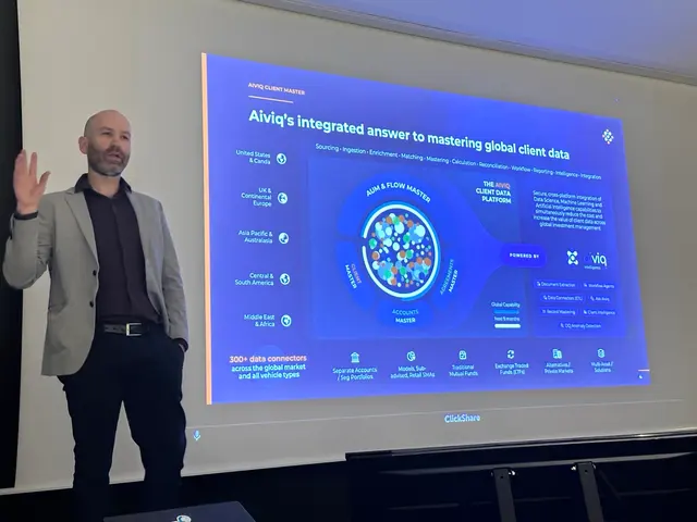 Speaker aiviq slide at AI in Finance Paris
