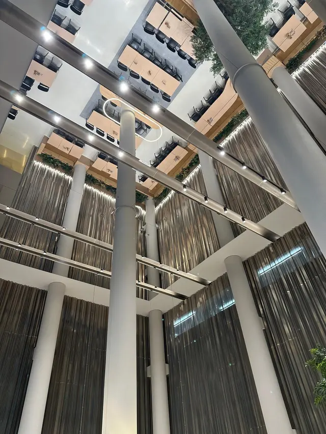 Venue atrium above at Market Data x AI Paris